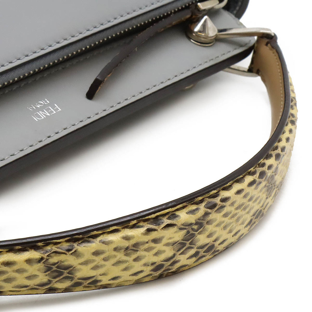 Fendi Bag Com Blue Pouch Python Shoulder Leather - image 4